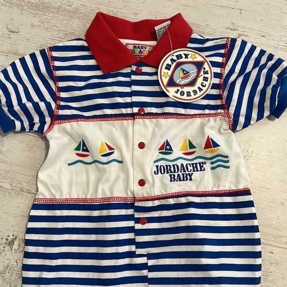 Jordache Baby Vintage Romper Sailboats NOS size 24M - Picture 7 of 7